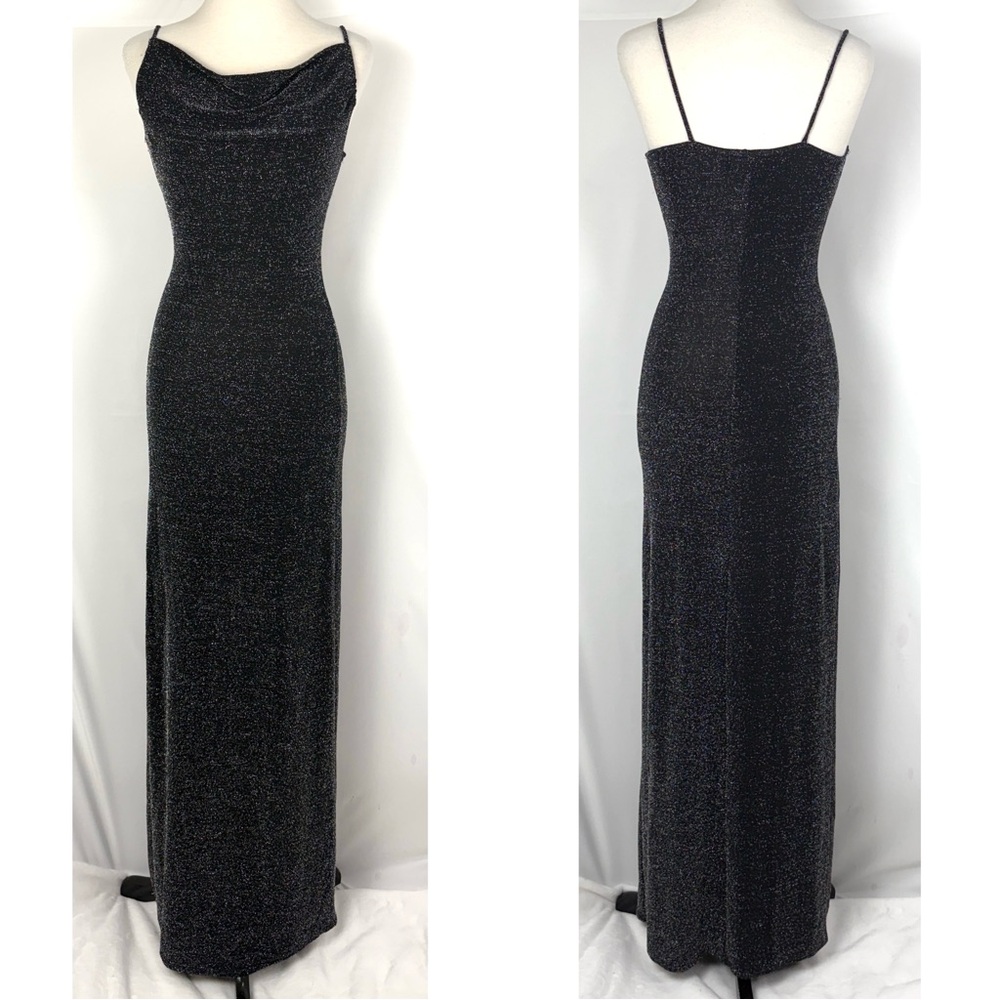 Vintage Metallic Sparkly Maxi Dress